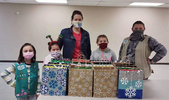 Girl Scouts give back